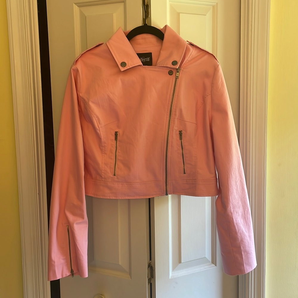 Cropped Moto jacket by Collectif 4xl